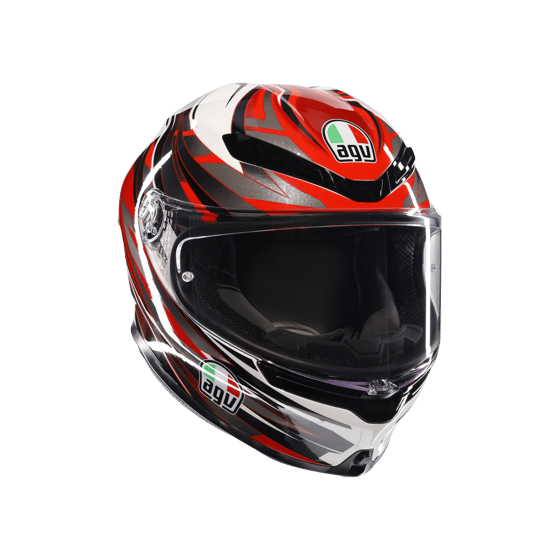 Agv K6 S Reeval White Red Grey  Kapalı Kask