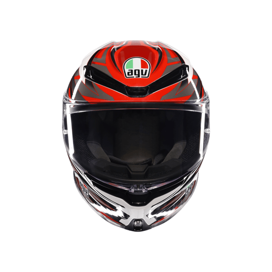 Agv K6 S Reeval White Red Grey  Kapalı Kask