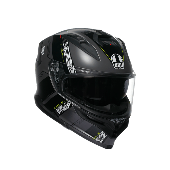 Agv K7 Kyber Matt Grey Yellow Fluo Kapalı Kask