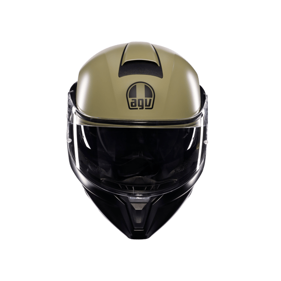 Agv Streetmodular Mono Matt Green Black Çene Açılır Kask
