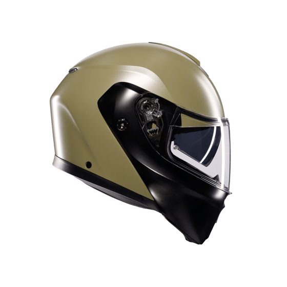 Agv Streetmodular Mono Matt Green Black Çene Açılır Kask
