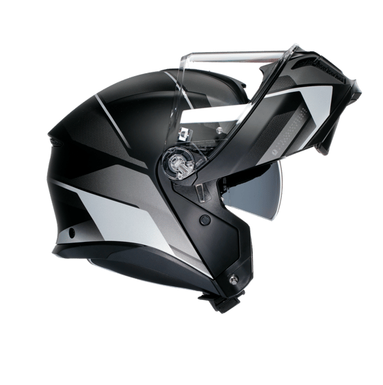 Agv Perception Matt Black Silver Çene Açılır Kask