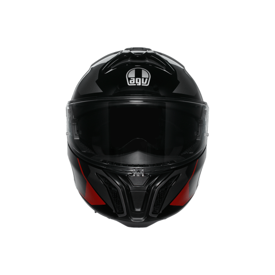 Agv Tourmodular Multi Plk Perception Black Red Çene Açılır Kask