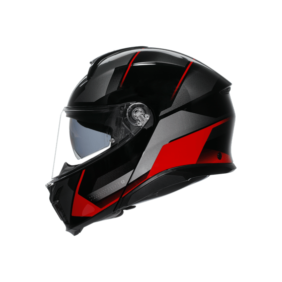 Agv Tourmodular Multi Plk Perception Black Red Çene Açılır Kask
