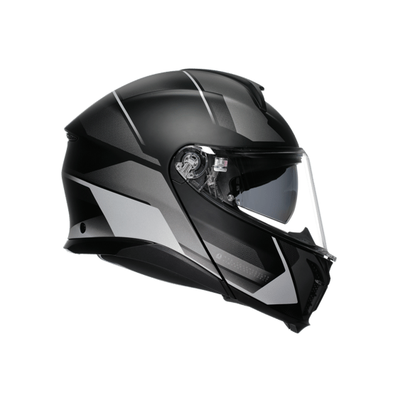 Agv Perception Matt Black Silver Çene Açılır Kask