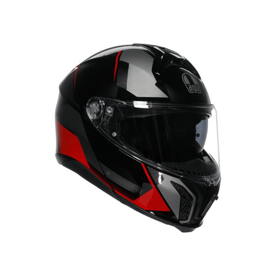 Agv Tourmodular Multi Plk Perception Black Red Çene Açılır Kask