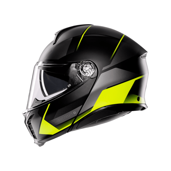 Agv Tourmodular MLT Perception Matt Blk Yellow Fluo Çene Açılır Kask