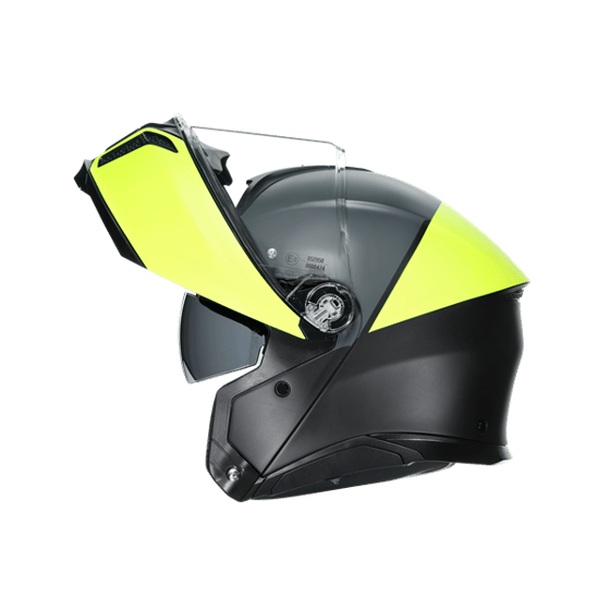 Agv Tourmodular Multi Balanca Matt Black Yellow Çene Açılır Kask