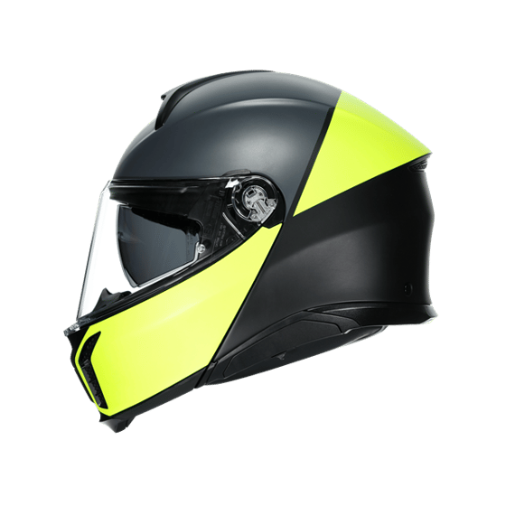Agv Tourmodular Multi Balanca Matt Black Yellow Çene Açılır Kask