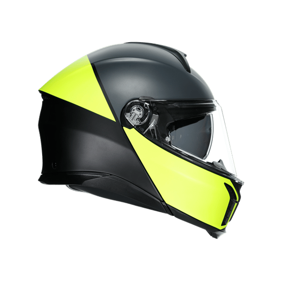 Agv Tourmodular Multi Balanca Matt Black Yellow Çene Açılır Kask
