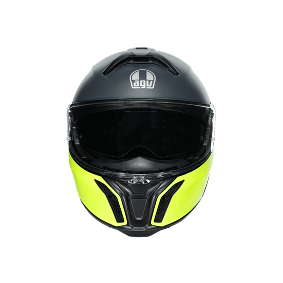 Agv Tourmodular Multi Balanca Matt Black Yellow Çene Açılır Kask