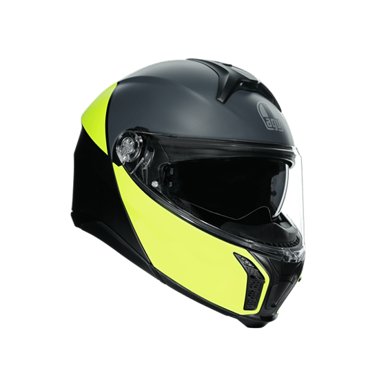 Agv Tourmodular Multi Balanca Matt Black Yellow Çene Açılır Kask