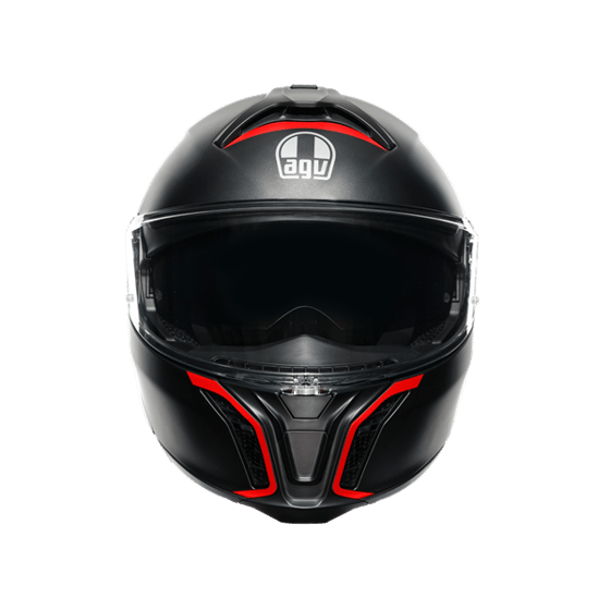 Agv Tourmodular Frequency Matt Gun Metal Red Çene Açılır Kask