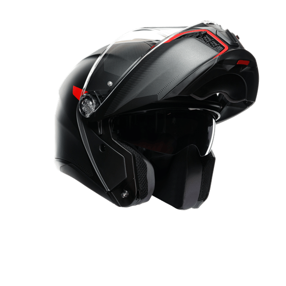 Agv Tourmodular Frequency Matt Gun Metal Red Çene Açılır Kask