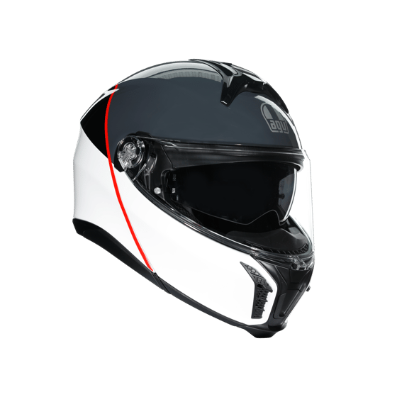 Agv Tourmodular Mlt Balance White Grey Red Çene Açılır Kask