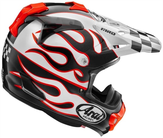 Arai MX-V Evo Flame White Kapalı Kask