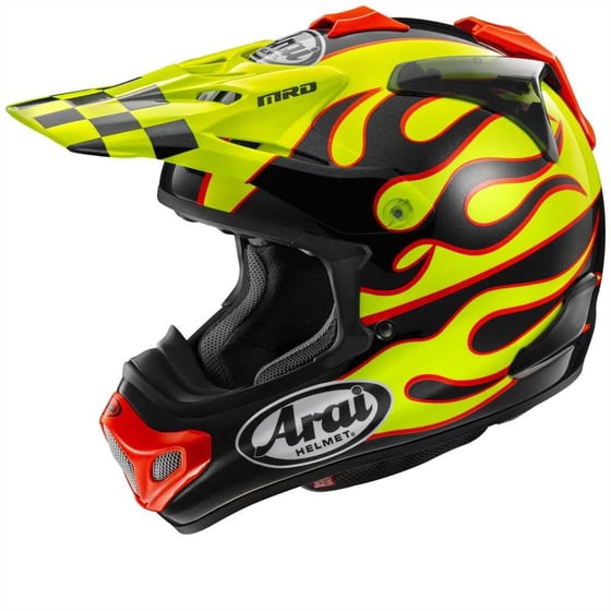 Arai MX-V Evo Flame Yellow Kapalı Kask