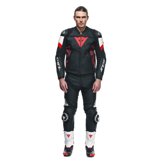 Dainese Avro 5 Blk Red Lava White Deri Mont