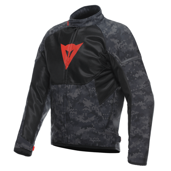 Dainese İgnite Camo Gray Black Fluo Red Air Tekstil Mont