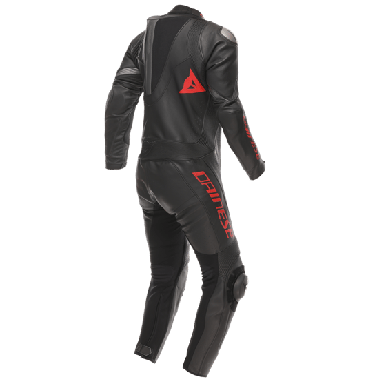 Dainese Demon Sprint Perf 1PC Leather Suit Black Black Red Lava Tek Parça Tulum