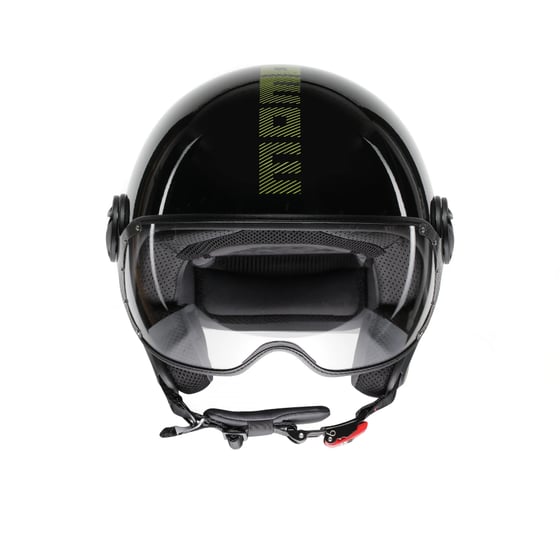 Momodesign Fgrt Classic Stripes Blk Yellow Fluo Açık Kask