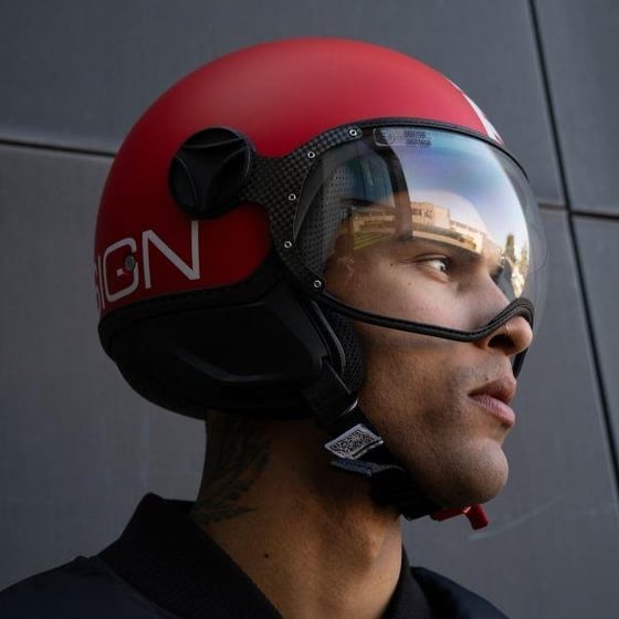 Momodesign Fgtr Classic Candy Matt Red White Açık Kask