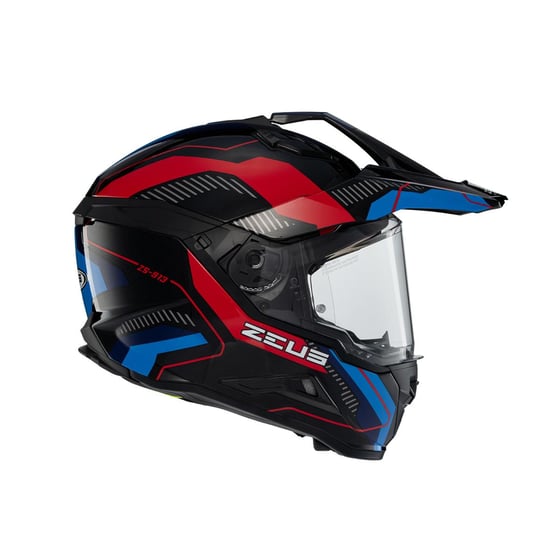 Zeus ZS-913 BK19P Black Red Blue Kapalı Kask
