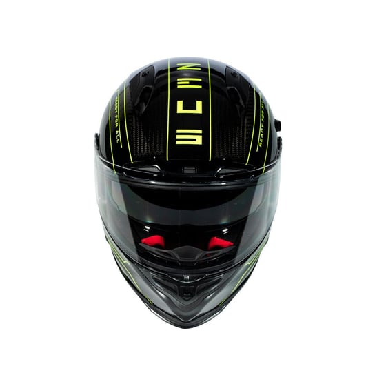 Zeus ZS-1800B Gloss Carbon AM8 Fluo Yellow Kapalı Kask 