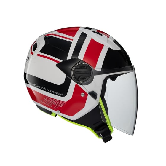 Zeus ZS-213 AX5 White Black Red Açık Kask