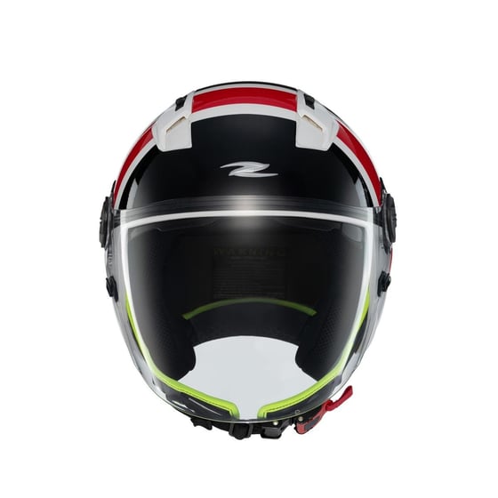 Zeus ZS-213 AX5 White Black Red Açık Kask