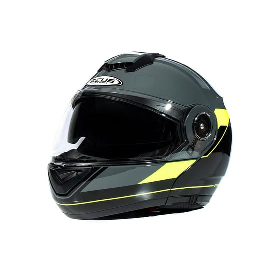 Zeus ZS-3050 BE7 Grey Fluo Yellow Çene Açılır Kask