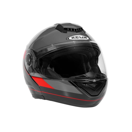 Zeus ZS-3050 BE7 Grey Red Çene Açılır Kask 