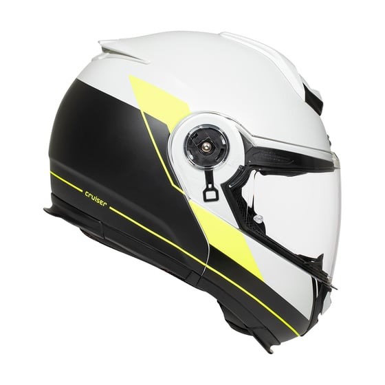 Zeus ZS-3050DA BE7 Matt Pearl White Fluor Yellow Çene Açılır Kask