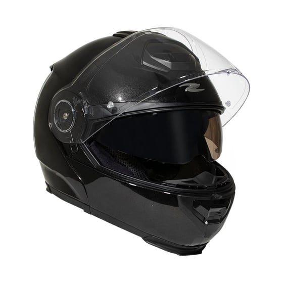 Zeus ZS-3050DA BE7 Pearl Black Çene Açılır Kask