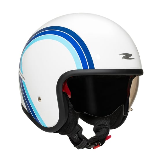 Zeus ZS-389 E20 White Blue Açık Kask