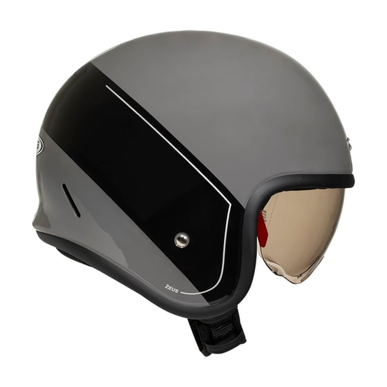 Zeus ZS-389 E29 Black Silver Açık Kask