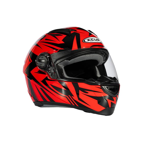 Zeus ZS-811A AL-34 Red Black Kapalı Kask