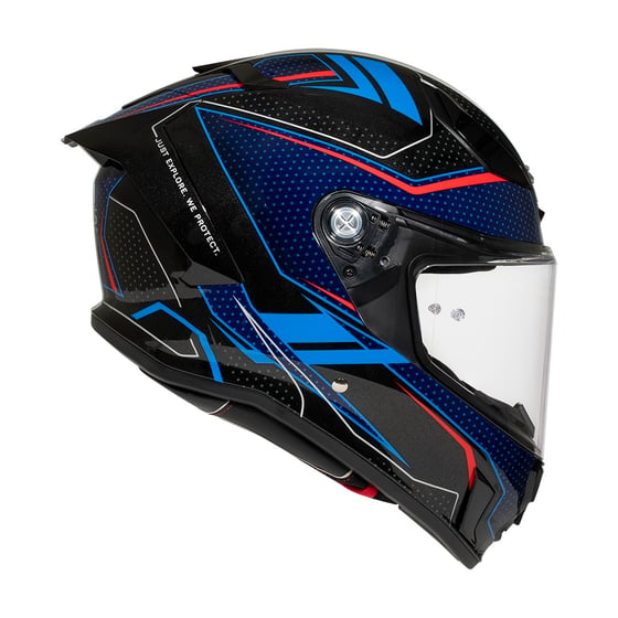 Zeus ZS-837A AZ3 Black Blue Red Silver Kapalı Kask