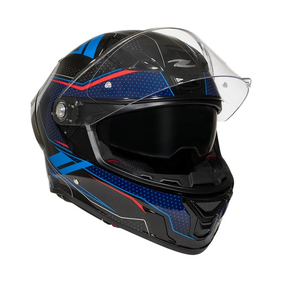 Zeus ZS-837A AZ3 Black Blue Red Silver Kapalı Kask