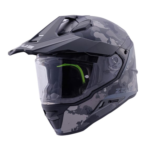 Zeus ZS-913 BF6 Matt Black Grey Black Silver Kapalı Kask ( Pinlock Dahil )
