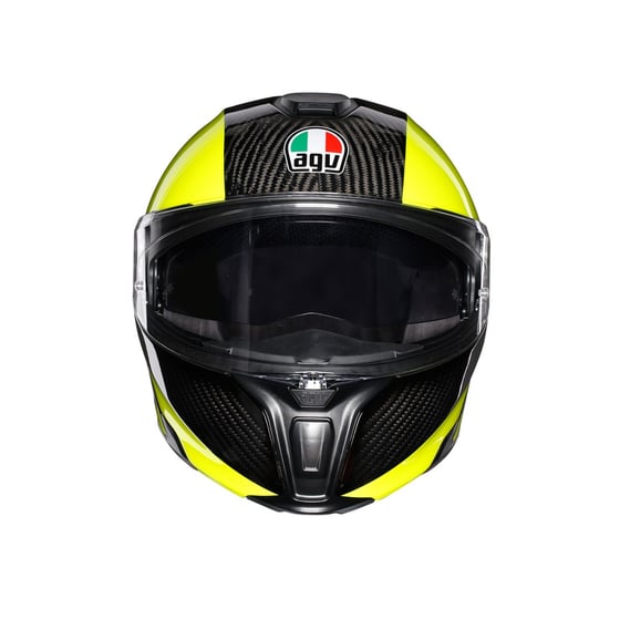 Agv Sportmodular Multi PLK High Visible Carbon Yellow Fluo Çene Açılır Kask