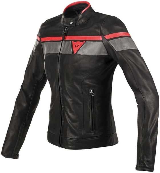 DAINESE BLACKJACK LADY DERİ MONT BLACK GREY RED