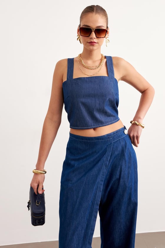 B28-4970-RİNSYIKAMA-LLEVUREAskılı Kot Büstiyer RİNS YIKAMA