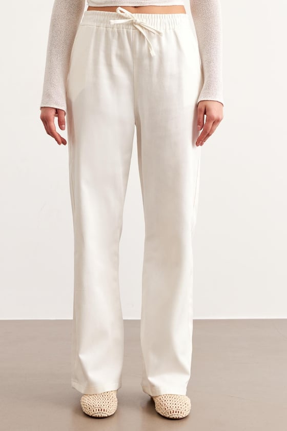 P28-3535-EKRU-LLEVUREAlt GiyimBeli Lastikli Gabardin Pantolon EKRU