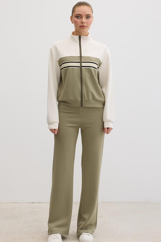 P28-3480-HAKİ-LLEVUREAlt GiyimBeli Lastikli Oysho Pantolon HAKİ