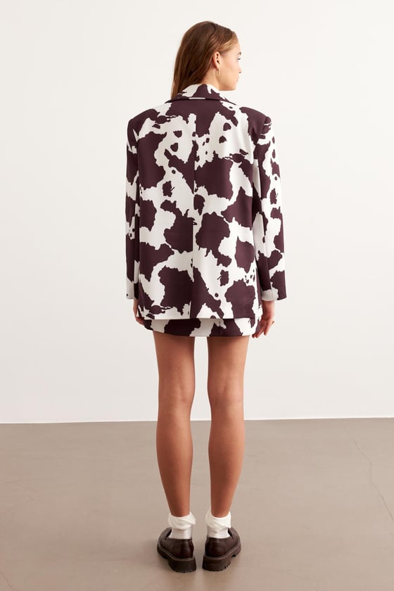 C28-5835-DESENLİ-LLEVUREDış GiyimBenek Desenli Vatkalı Ceket DESENLİ