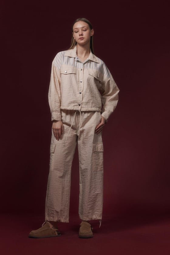 M27-5727-L-TAŞLEVUREMONTEtek Kordon Detaylı Garnili Ceket TAŞ