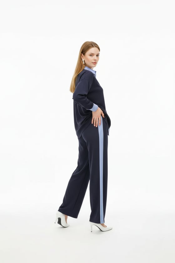 G28-4031-LACİVERT-LLEVUREÜst GiyimGarni Takım Gömlek LACİVERT