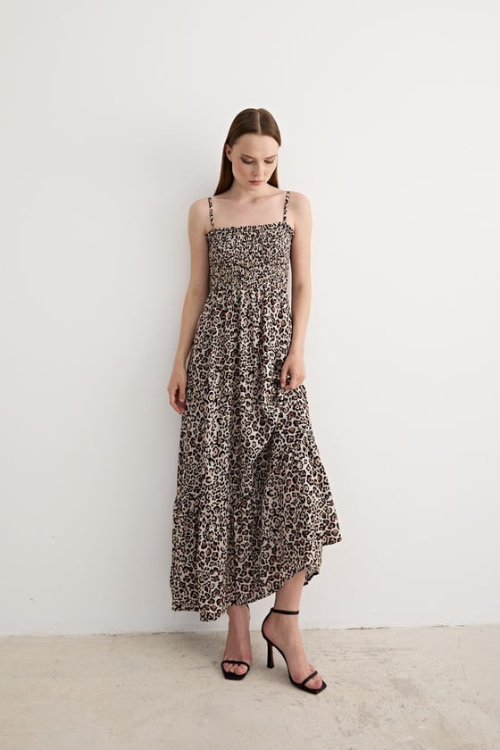 E28-7295-LEOPARDESENLİ-LLEVUREÜst GiyimGipeli Leopar Desenli Askılı Uzun Elbise LEOPAR DESENLİ - Levure Gipeli Leopar Desenli Askılı Uzun Elbise LEOPAR DESENLİ