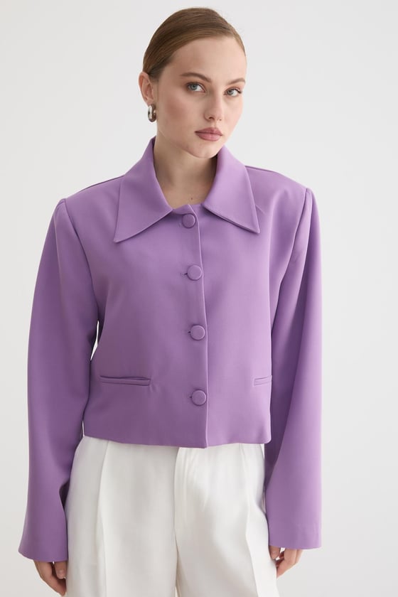 C28-5857-LİLA-LLEVUREDış GiyimHÜRREM KUMAŞ KADIN CEKET LİLA